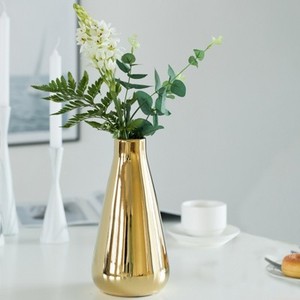 Vase de Table à fleurs en or au design nordique, Pot de fleurs artificielles décoratives modernes, Vase en métal à fleurs sèches pour la décoration de la maison et du mariage - Product Image 3