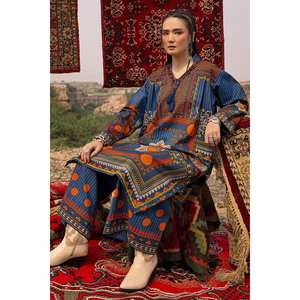 Conjunto de traje de jardín de 2 piezas para mujer, sin costuras, estampado, color azul marino - Product Image 3