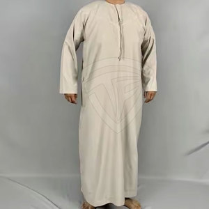 <b>Men</b> Thawb Islamic Wear Traditional Muslim Dress Cotton Fabric Modest <b>Men</b> <b>Thobe</b> Style Custom Design OEM - Product Image 6