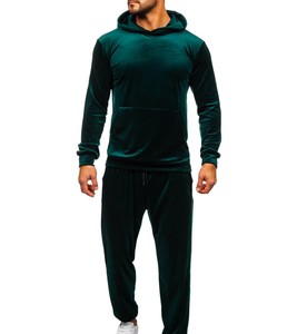 Estilo perfecto Hombres Chándales de terciopelo Totalmente personalizado Transpirable tarifa barata mejor diseño Chándal de terciopelo con peso ligero - Product Image 1