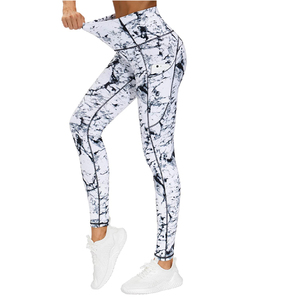Leggings de yoga écologiques, respirants et très élastiques, pantalons de sport tendance avec couleurs et logo personnalisés, séchage rapide, service OEM/ODM - Product Image 1