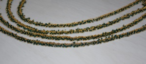 Top Quality Gold plated wire wrapped green quartz Hydro beads <b>Rosary</b> Chain, Thick <b>Rosary</b> Beaded Chain for Jewelry Finding - Product Image 5