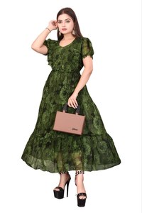 Lanzamiento de Nuevos Vestidos Modernos de Fiesta en Tela Georgette, de Secado Rápido, con Estampado Digital en Relieve, RADHE EXPORTS, para Todas las Temporadas, Ropa Casual - Product Image 6