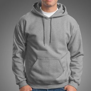 Sudadera con capucha de Terry francés liso de gran tamaño con logotipo personalizado 100% algodón - Product Image 5