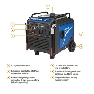 Nuevo generador inversor Power Horse, 10,500 vatios de pico, 8300 vatios nominales, 120/240V - Product Image 4