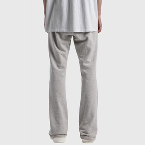 Custom Men's French Terry <b>Baggy</b> Stacked Flare Sweatpants Elastic Mid Waist Closure Casual Style Cotton Fleece <b>Joggers</b> - Product Image 5