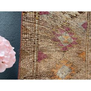 Vintage <b>Rug</b>, 2.5x13.7 ft <b>Runner</b> Turkish <b>Rug</b>, Herki Orange Pink Floral <b>Rug</b> - Product Image 3