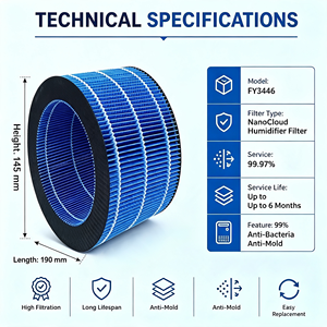 Filtro de Repuesto para Humidificador FY3446/30, Compatible con <span class=keywords><strong>Philips</strong></span> Serie <span class=keywords><strong>2000</strong></span> 3000, HU2716, HU2718, HU3916, HU3918, Evaporativo, Antibacteriano - Product Image 5