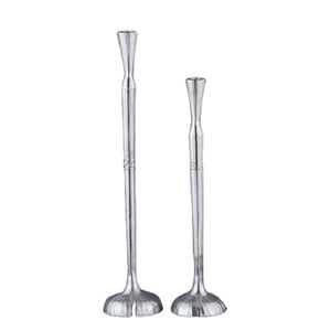 Ensemble de porte-bougies coniques en aluminium doré antique |   Décoration de Noël pour la maison, support de bougie en métal pour table, mariage et fêtes - Product Image 1