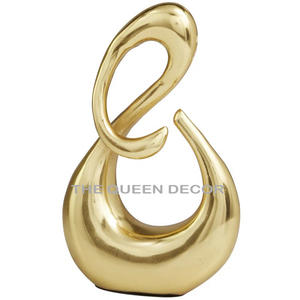 Aluminum Metal Unique Shape <b>Gold</b> Plated Modern <b>Sculptures</b> From India Fancy Style Hot Selling Excellent Quality - Product Image 5