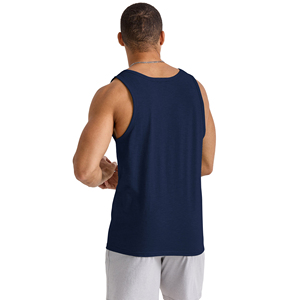 High Men's Casual Athletic Tank Top Custom Logo Cotton <b>Running</b> <b>Singlet</b> Sleeveless Mesh Polyester Fitness Washed Knitted Top - Product Image 2