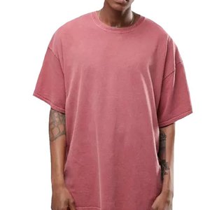 Wholesale Acid Washed Heavy <b>Weight</b> <b>Blank</b> Tee T Shirt Oversized Wash Heavyweight Cotton T-Shirt Oversize Vintage Tshirt For Men - Product Image 2