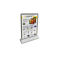 Boîte lumineuse publicitaire LED rectangulaire personnalisée pour boutique/café/vente au détail, promotion A4/A5, mini panneau de bureau mural, AC 220V 1000 Lumens