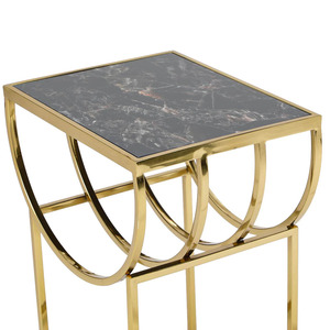 Antique Design <b>Round</b> Marble Top <b>Side</b> <b>Table</b> Gold Iron Art Coffee <b>Table</b> for Living Room Home Decor - Product Image 4