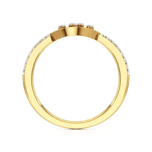 Anillo de Promesa con Alas en Corte Princesa Chapado en Oro Rosa - Product Image 3
