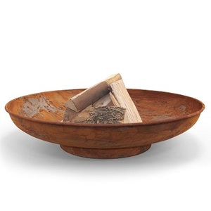 Vente en gros de feu de bois d'extérieur 32 pouces 3 en 1 rond de camping en acier corten en métal barbecue grill table à seau à glace - Product Image 4