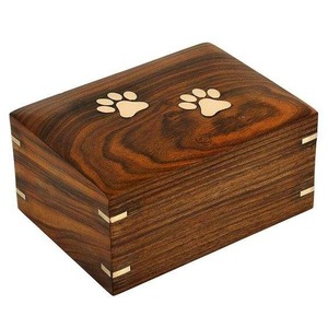 Personalized Designer Wholesale Handmade Elegant Classic Unique Customized logo Print Wooden <b>Pet</b> Paws Cremation Urns - Product Image 1
