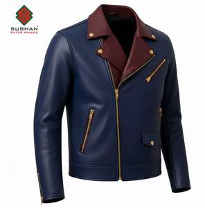 เสื้อแจ็คเก็ตบอมเบอร์หนังสังเคราะห์สำหรับผู้ชาย คุณภาพพรีเมียม สำหรับฤดูหนาว สไตล์ลำลอง คอจีน ซิป แบบเรียบ - Product Image 4