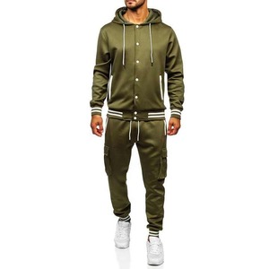 Bluk, venta al por mayor, chándal informal de 2 piezas para hombre, jersey con capucha, pantalones de chándal de lana para Primavera, gimnasio, trotar - Product Image 3