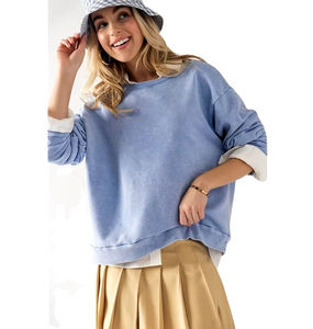 Hot Selling High Quality Ladies Cotton Korean Long Sleeve Workout <b>Sweatshirts</b> Custom Logo Plus Size Women's Hoodies New Winter - Product Image 1