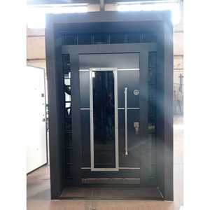 Puerta de Entrada Interior de Acero Revestida de PVC de Lujo ABSDOOR PANDORA con Sistema de Cierre Semi-Central y Panel de Vidrio Irrompible - Product Image 2