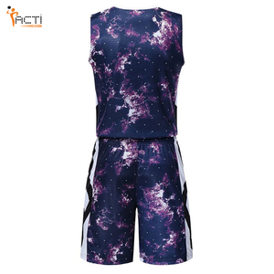 Uniforme de basket-ball d'impression de colorant de cravate d'uniforme de basket-ball unique léger de style pour l'usage adulte - Product Image 2