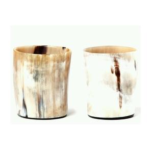 Taza de cuerno y vidrio hecho a mano natural rústico pulido ecológico diseño medieval juego de beber perfecto para fiestas bar y regalos - Product Image 5