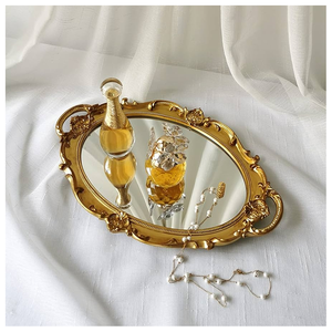 เครื่องครัวโลหะเงินดีไซน์แฟนซีถาดรองจานชามบนโต๊ะทำมือสุดหรู - Product Image 4