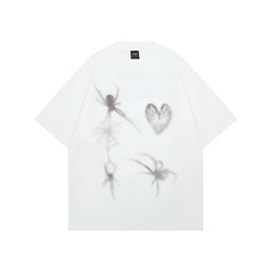 T-shirt à manches courtes pour homme, col en V surdimensionné, 100% coton tricoté, printemps été, streetwear, uni, lavé, longueur courte, anti-froissement - Product Image 4
