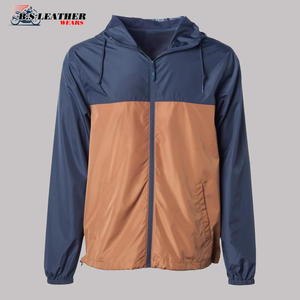 Veste coupe-vent légère deux tons à fermeture éclair complète veste d'hiver haut de gamme en gros veste d'extérieur décontractée grande taille - Product Image 1