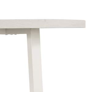 Table d'appoint simple Jida en aluminium avec plateau en bois de teck finition blanche pour une utilisation en intérieur et en extérieur. - Product Image 5
