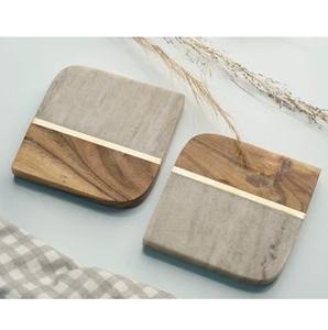 Marble Wood and Resin Drinking Coaster for Home Hotel <b>Round</b> Shape Handmade Tea Cup Coaster Holder for <b>Table</b> at Reasonable Price - Product Image 6