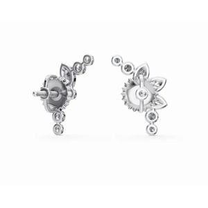 Boucles d'oreilles de créateur en or 18 carats de haute qualité, avec diamants éternels en forme d'arc, taille ronde et marquise, bijoux de laboratoire cultivés, vente en gros B2B, exportation - Product Image 3