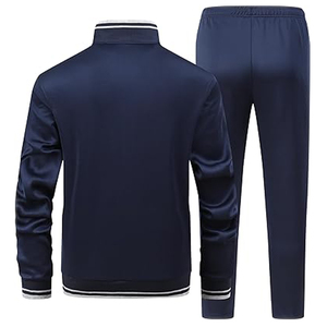 Chándales de 2 piezas con cremallera completa a prueba de viento para hombre, chándal deportivo personalizable con servicio OEM, trajes de gimnasio estampados - Product Image 2