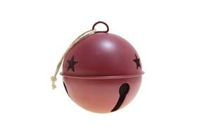 Campana metálica dorada/roja para colgar, adorno navideño para árbol de Navidad, decoración de pared para el hogar, Navidad, Año Nuevo, hecho en India. - Product Image 3