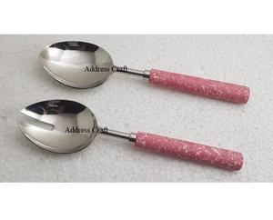 อุปกรณ์รับประทานอาหาร2025ทำจากสเตนเลสสตีลพร้อมด้ามจับหินทันสมัยเครื่องใช้ในครัวอุปกรณ์รับประทานอาหารปรับแต่งได้ - Product Image 2