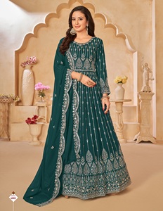 Tissu Georgette semi-cousu de qualité supérieure pour robe de mariage tenue de fête ensemble de costume Salwar Kameez pakistanais fournisseur en gros - Product Image 3