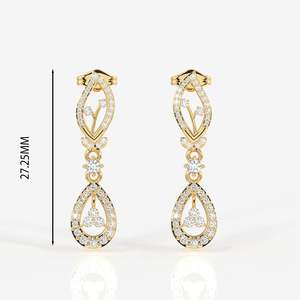 Lumia Lab-Grown Diamond Wedding Earrings with 14K Gold Elegant Diamond Jewelry - Product Image 6