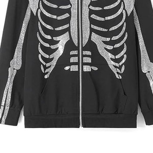 Streetwear moda OEM ODM precio de fábrica personalizado mujeres Rhinestone Sudadera con capucha personalizada Bling para - Product Image 3