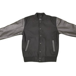 Vestes Letterman avec manches en cuir universitaire en laine Saison d'hiver avec écusson personnalisé Fabrication professionnelle au Pakistan - Product Image 2