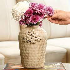 Gold Colored Modern Europe Vertical Stripes Design White <b>Tall</b> <b>Flower</b> <b>Vase</b> Home Decoration Metal <b>Vases</b> Decor - Product Image 3