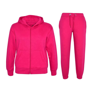 Nouvelle conception de survêtements décontractés pour femmes, survêtement en coton uni élégant, vente en gros de survêtements à fermeture éclair pour femmes à bas prix - Product Image 3