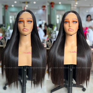 Vendeur 100% Perruque de cheveux Remy vietnamiens bruts HD pour les extensions de prêt à porter avec dentelle frontale en os - Product Image 3