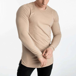 Camisetas de Manga Larga con Cuello en V para Hombre, Personalizadas con Logotipo, al por Mayor, de Moda, Hechas a Medida, Antiarrugas, Transpirables y de Secado Rápido - Product Image 1