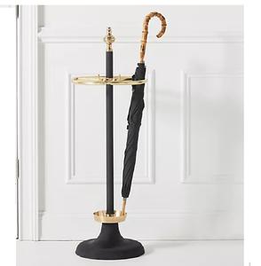 Shiny Look Gold Color Simple Design <b>Umbrella</b> Stand <b>Umbrella</b> Storage Rack <b>Umbrella</b> Bucket Household Supplies New Home Decoration - Product Image 2