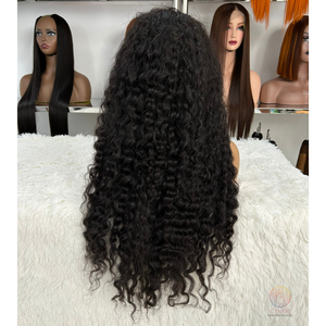 Vague d'eau cheveux humains droits 24 pouces 100% vierge cheveux bruts bonne qualité 13X4 Transparent pour Lace Front Wig - Product Image 5