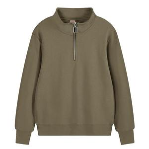 Pull-over quart de fermeture éclair pour hommes en molleton épais polyester/coton Premium Street Style OEM ODM Custom Embroidery Factory Direct - Product Image 4