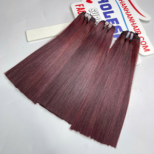 ผมต่อแบบเรกกิ้ง100% สีเบอร์กันดีเข้มทำจากกระดูก100% - Product Image 1