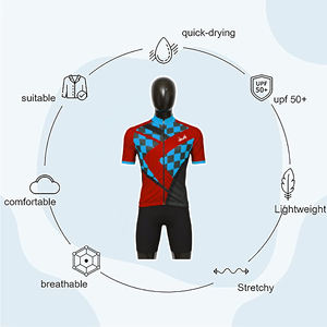 Maillot de cyclisme pour homme personnalisé avec impression par sublimation, coupe-vent, antibactérien, séchage rapide, écologique, respirant, manches longues - Product Image 2