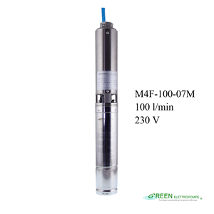 Bomba de agua sumergible eléctrica de alta calidad italiana M4F-100-07M para riego agrícola, pozos profundos y perforaciones, bombas de alta presión - Product Image 1